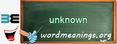 WordMeaning blackboard for unknown